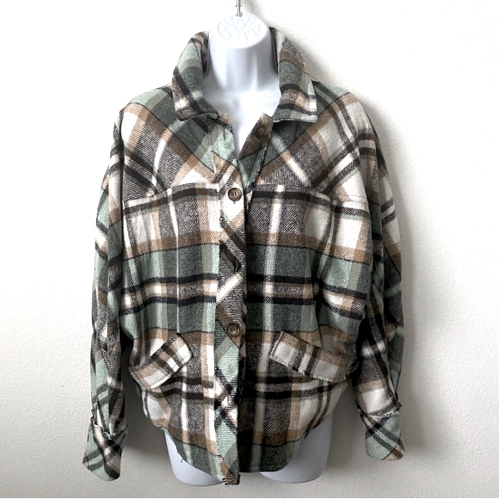 Saints and Hearts, Plaid Long Sleeve Shacket